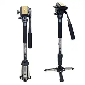 Einbeinstativ mit Standspinne Koolehaoda Video Einbeinstativ Kit 148 cm