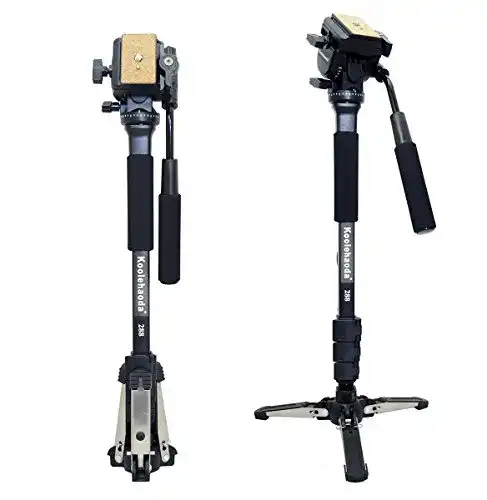 Einbeinstativ mit Standspinne Koolehaoda Video Einbeinstativ Kit 148 cm