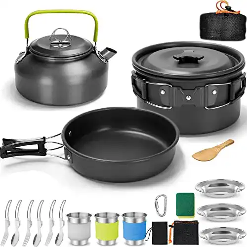 Camping Kochgeschirr AUHOU Camping Geschirr Set