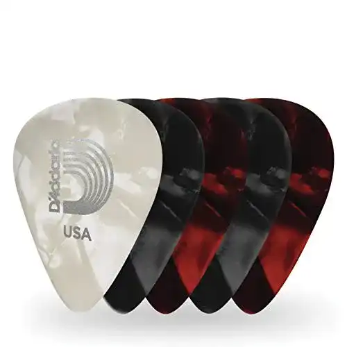 Plektrum D’Addario Classic Pearl Celluloid in verschiedenen Stärken