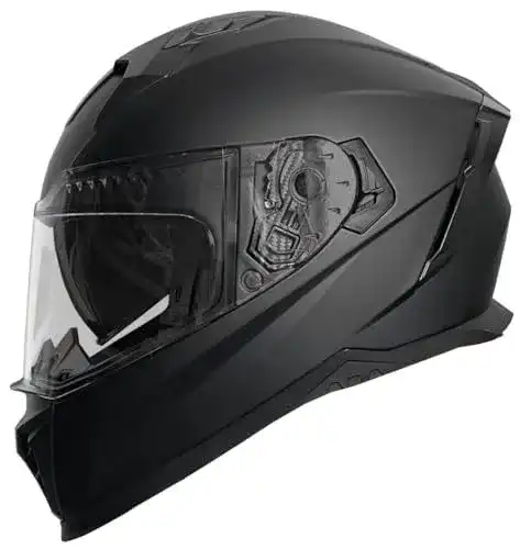 Rallox Integralhelm RALLOX 69 für Motorradfahrer in Schwarz Matt