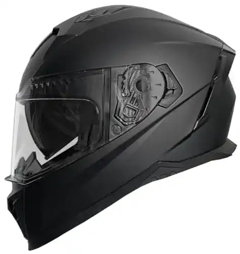 Rallox Integralhelm RALLOX 69 für Motorradfahrer in Schwarz Matt