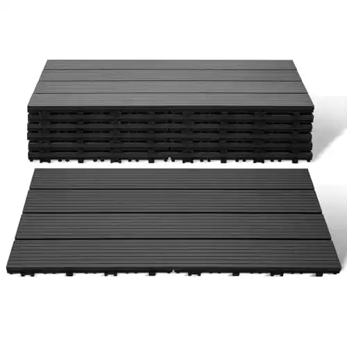 WPC Terrassendielen Lospitch 30×60 cm 12er Set für Außenbereiche