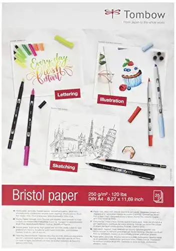 Marker-Papier Tombow PB-MARK Zeichenblock Bristol DIN A4 250 g/m²