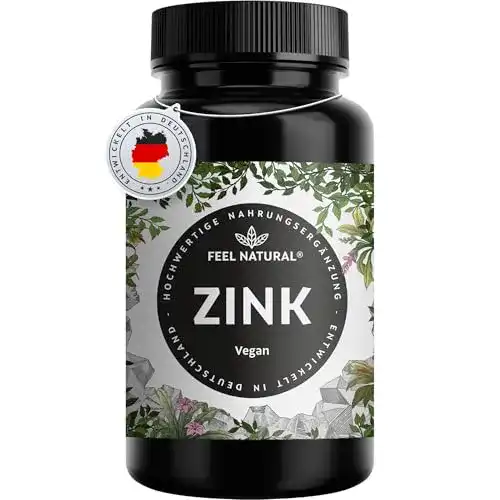 Zink Tabletten 365 Stück – Veganer Jahresvorrat mit 25mg