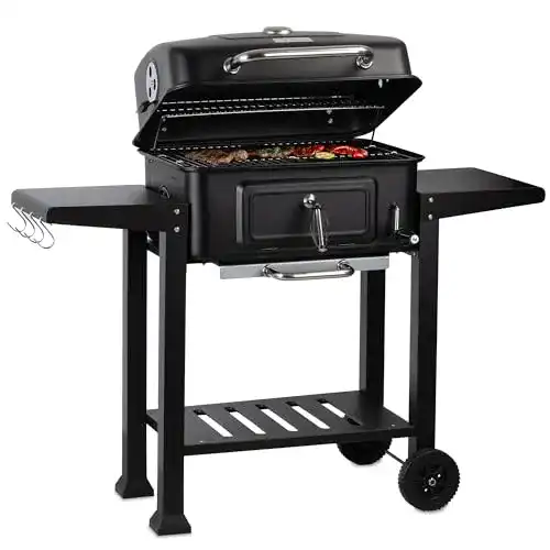 Holzkohle Grillwagen von BBQ-Toro mit höhenverstellbarer Kohleschale