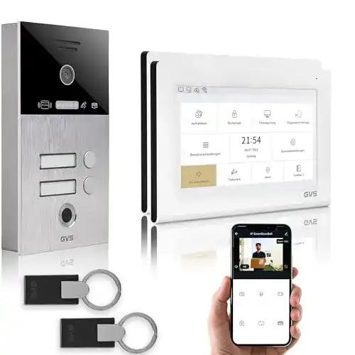 Türsprechanlage für 2-Familienhaus mit IP Video und Monitoren