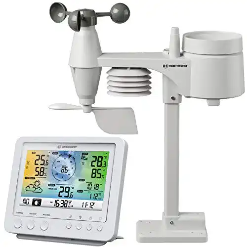 Wetterstation WLAN Bresser mit Außensensor und Farb-Display