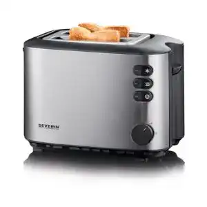 Severin Automatik-Toaster mit 2 Toastschlitzen und Brötchenaufsatz