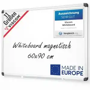 Whiteboard Viscom magnetisch 60 x 90 cm mit Aluminiumrahmen