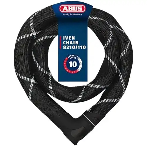 Motorradschloss ABUS Iven Chain 8210 Kettenschloss 110 cm Schwarz