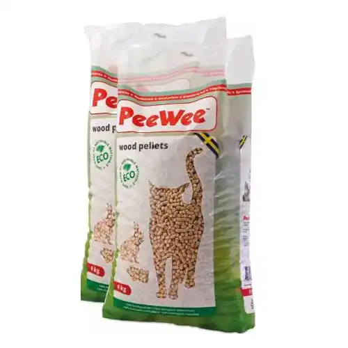 Katzenstreu Pellets PeeWee 28 Liter Holzstreu 18 Kilogramm