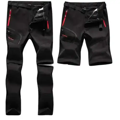 Sanmio Herren Wanderhose Zip Off – Atmungsaktive Kletterhose für Outdoor