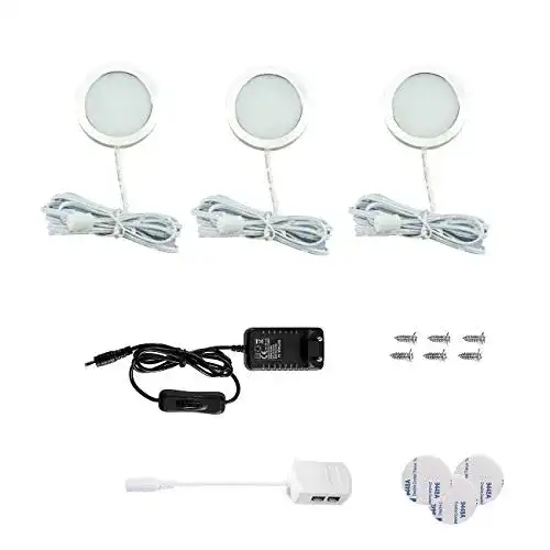 Vlio LED Schrankbeleuchtung 3er Set mit warmweißer Unterbauleuchte