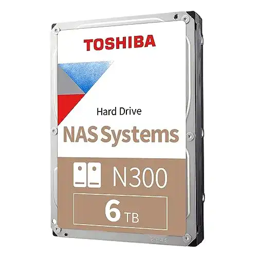 Toshiba 6TB N300 Interne Festplatte NAS 3,5 Zoll SATA HDD