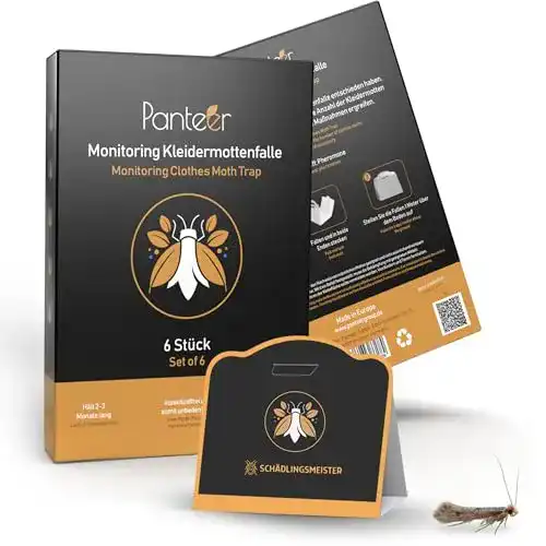 Kleidermottenfalle Panteer von Schädlingmeister – 6 Pheromonfallen