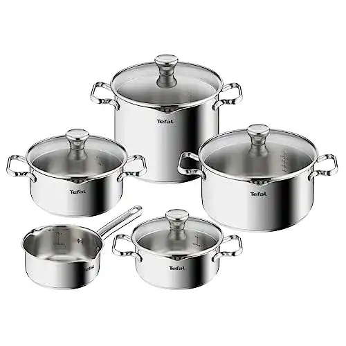 Tefal Duetto Topfset Induktion 9-teilig aus Edelstahl
