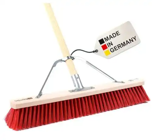 Bawitec Profi Straßenbesen mit Stielstabilisator und Holzstiel