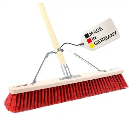 Bawitec Profi Straßenbesen mit Stielstabilisator und Holzstiel