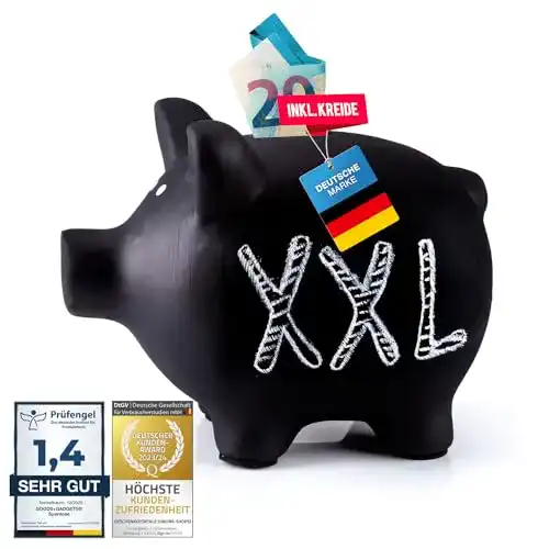Sparschwein Goods+Gadgets aus Keramik mit Kreide beschreibbar