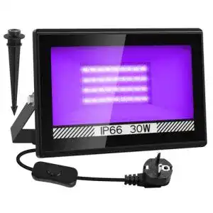 NATPOW 30W LED Schwarzlicht Strahler mit UV-Funktion