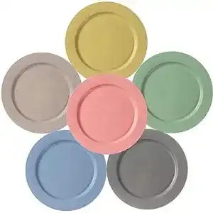 Weizenstroh-Teller Hobein 6er Set 25,3 cm, ultradünn und unzerbrechlich