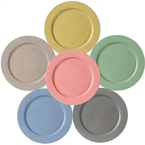 Weizenstroh-Teller Hobein 6er Set 25,3 cm, ultradünn und unzerbrechlich