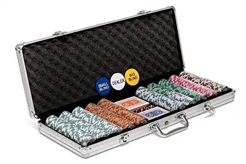 Pokerkoffer Poker Night Pro mit Texas Holdem Pokerchips und Koffer