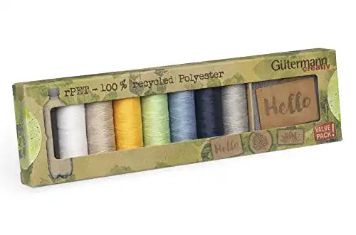 Gütermann creativ Nähfaden-Set rPET mit 8 Spulen aus recyceltem Polyester