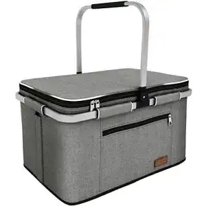 Thermo-Einkaufskorb Liqingg 35L Kühltasche für Picknick und Reisen