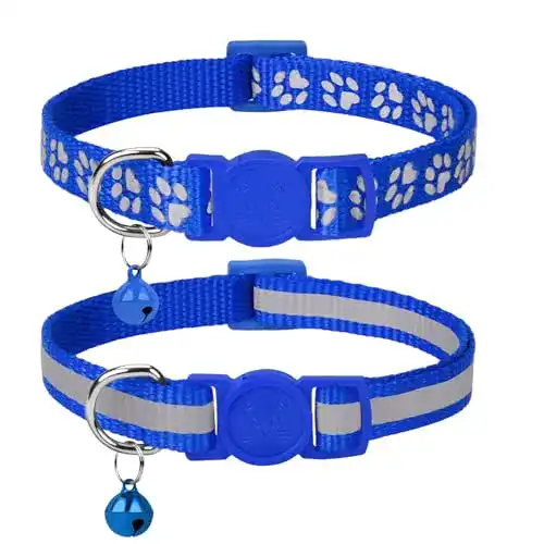 Katzenhalsband Taglory mit reflektierenden Elementen und Sicherheitsverschluss