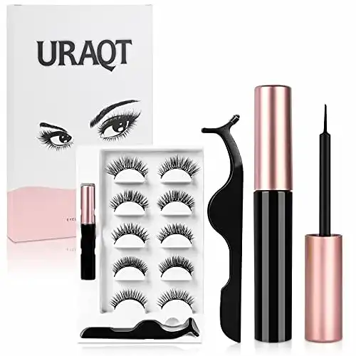 Magnetische Wimpern URAQT, 5 Paare 3D Dicke Lange Künstliche