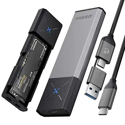 M.2 NVMe und SATA SSD Gehäuse Adapter von iDsonix