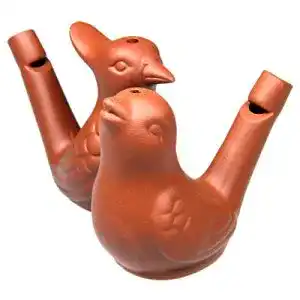 Terravento Vogelwasserpfeife aus Ton im 2er-Pack