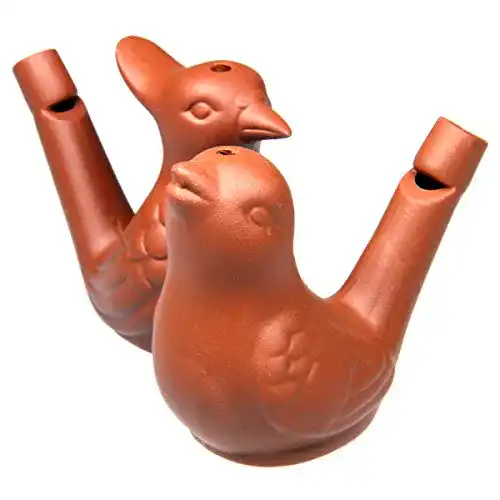 Terravento Vogelwasserpfeife aus Ton im 2er-Pack
