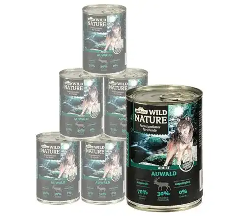Nassfutter für Hunde getreidefrei Dehner Wild Nature Auwald