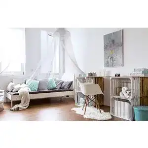 Jarolift Insektenschutz Moskitonetz für Bett, 1250 x 250 cm, Weiß