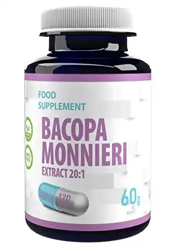 Brahmi Bacopa Monnieri Extrakt 8000mg Äquivalent in 120 Kapseln