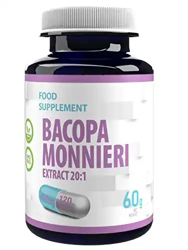Brahmi Bacopa Monnieri Extrakt 8000mg Äquivalent in 120 Kapseln