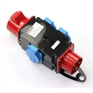 Baustromverteiler mit CEE Starkstrom- und Schuko-Adapter