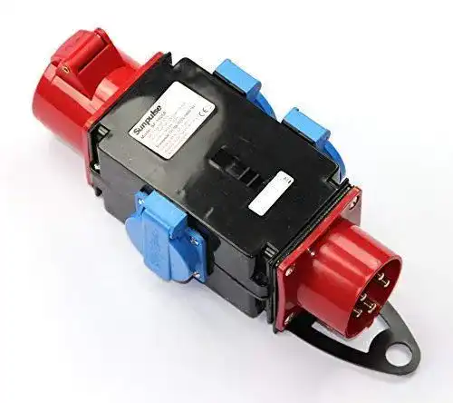 Baustromverteiler mit CEE Starkstrom- und Schuko-Adapter