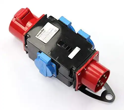 Baustromverteiler mit CEE Starkstrom- und Schuko-Adapter