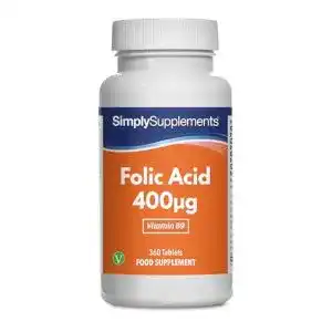 Folsäure Simply Supplements 400µg – 360 Tabletten