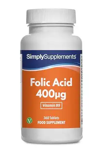 Folsäure Simply Supplements 400µg – 360 Tabletten