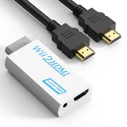 Wii zu HDMI Adapter Goldoars 1080P/720P mit Audio Buchse und Kabel