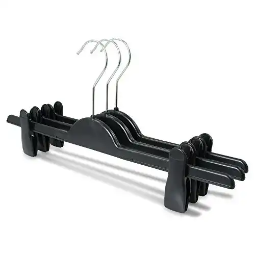 Hosenbügel Famy.Shop 10 Stück aus Kunststoff mit stabilen Klammern