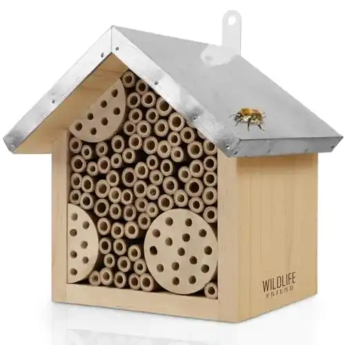 Insektenhotel Wildlife Friend Bienenhotel mit Metalldach