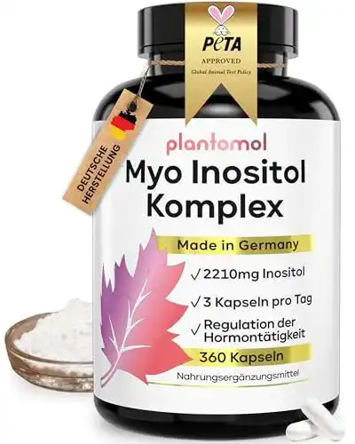 Inositol Plantomol 360 Myo-Kapseln zur Hormonbalance für Frauen