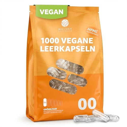 Leerkapseln Maison Naturelle Vegane (1000 Stück) – Transparente Kapselhüllen