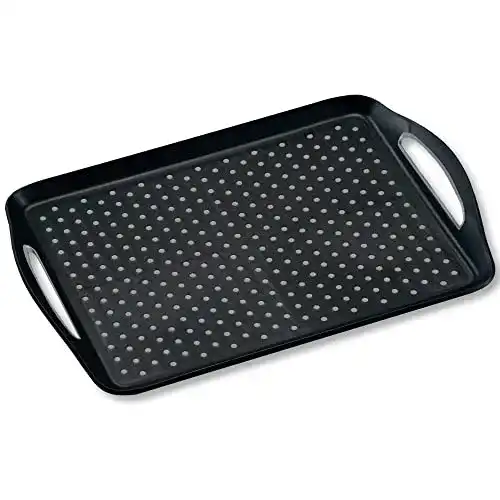 Serviertablett Kesper aus Kunststoff in Schwarz, 45,5 x 32 x 4,5 cm